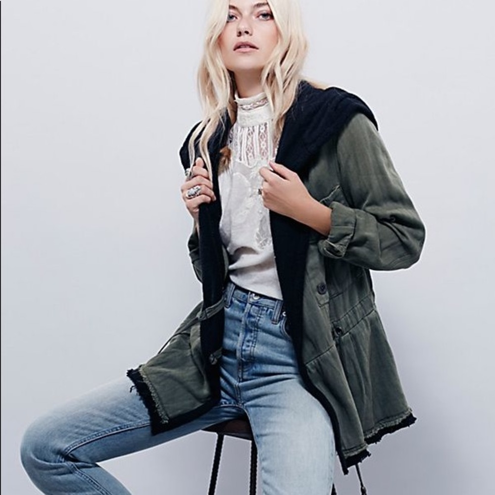 Free People Soft Peplum Jacket S